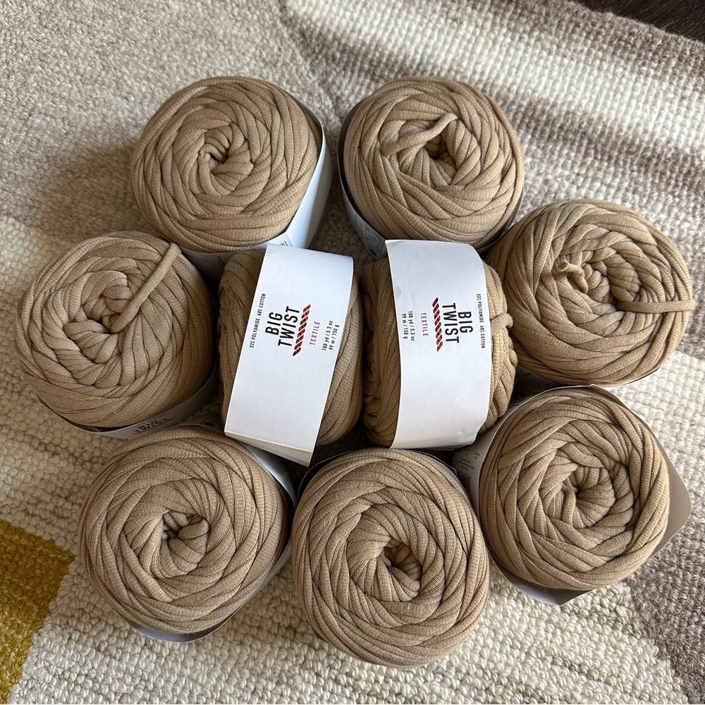 Joann’s Big Twist Textile Super Bulky 6 Yarn in Tan - 9 pack